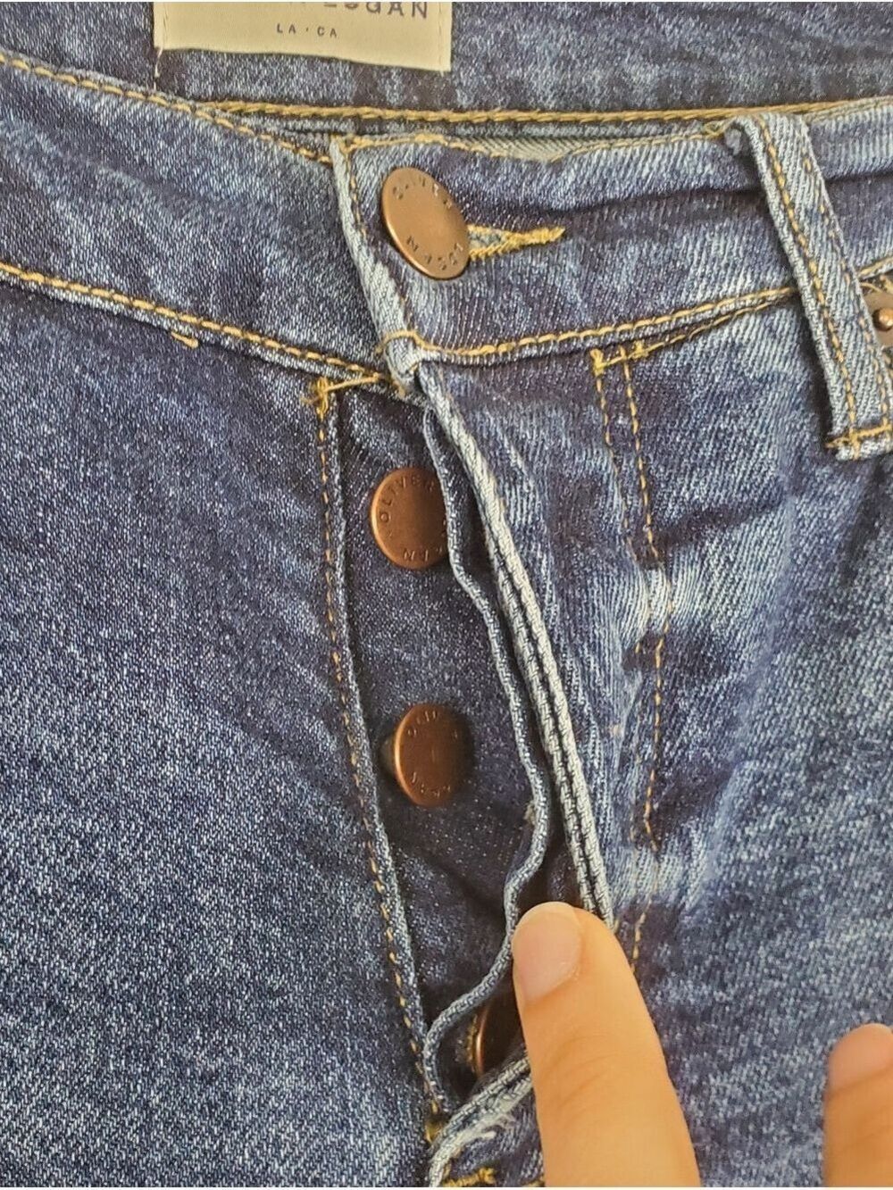 Oliver Logan Midwash Blue Jeans Button Fly Womens Size 28 Cotton Blend - Picture 4 of 12